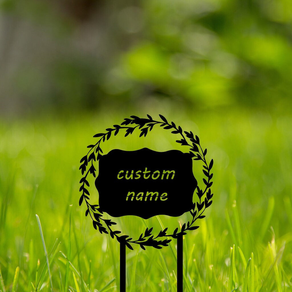 Custom Garden Metal Signs-Metal Garden Stake Signs-Personalized Garden Metal Art-Metal Yard Art-Gardener Name Signs-Yard Metal Decor-Garden