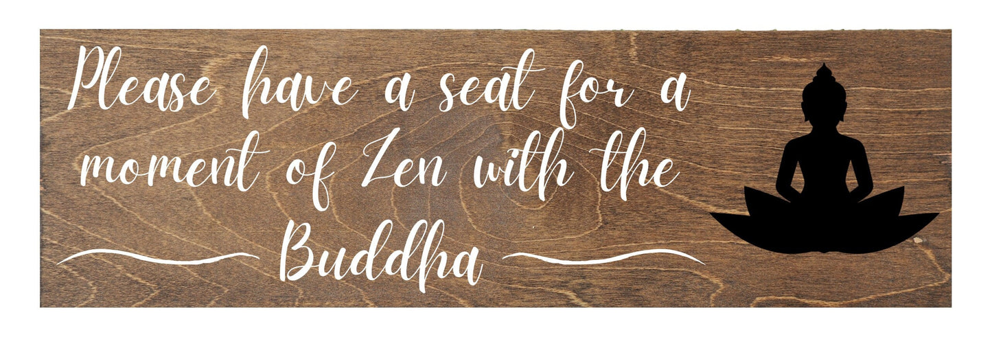 Buddha sign, Buddha decor, Mindfulness decor, Namaste, Meditation, Farmhouse Decor, Rustic Decor, Gifr for her, Wooden Plank, wood sign