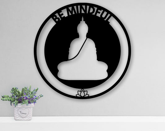 Personalized sign, Buddha Quotes, Buddha Metal Sign, Housewarming Gift, Wedding Gift, Indoor, Outdoor, Last Name sign, First Name, Meditate