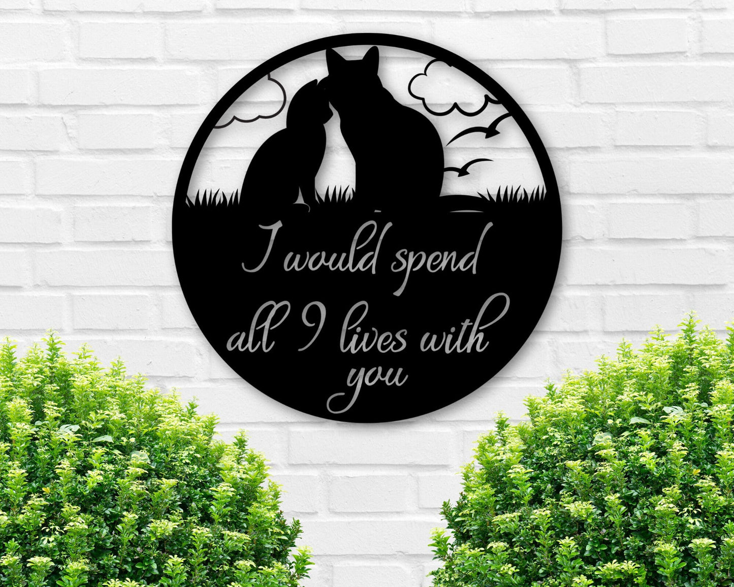 Cat Decor, Custom Metal Sign, Gift for loved one.