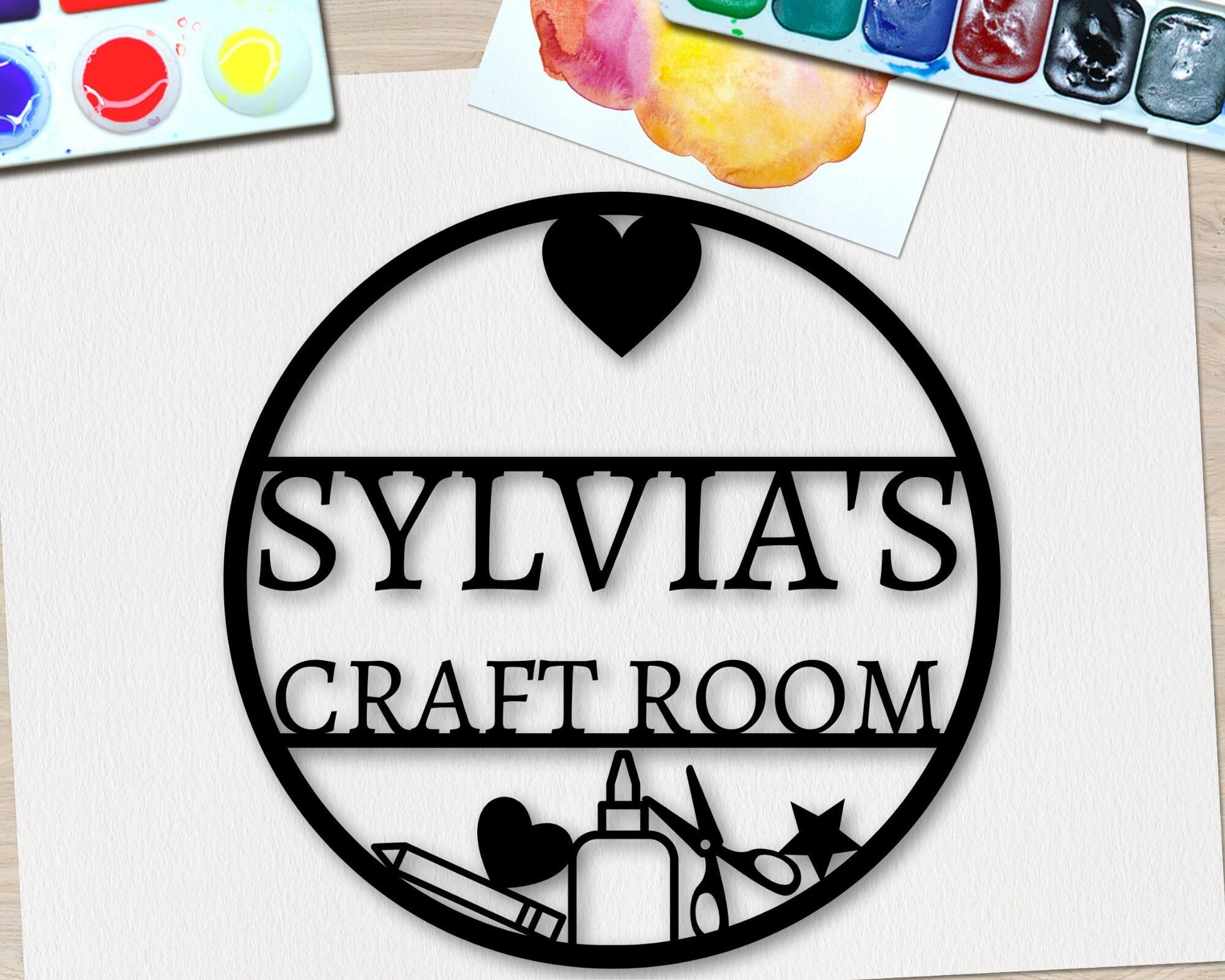 craft room sign, gift for her, personalized gifts, gift for grandma, gift for mom, home decor, metal craft room sign, crafting sign