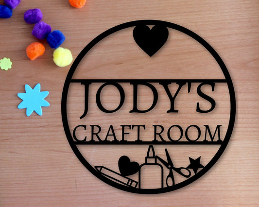 craft room sign, gift for her, personalized gifts, gift for grandma, gift for mom, home decor, metal craft room sign, crafting sign