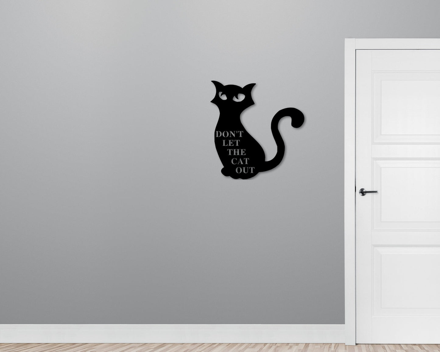 Cat sign, custom pet sign, don't let the cat out, pet sign, personalized sign, metal pet sign, halloween cat, black cat