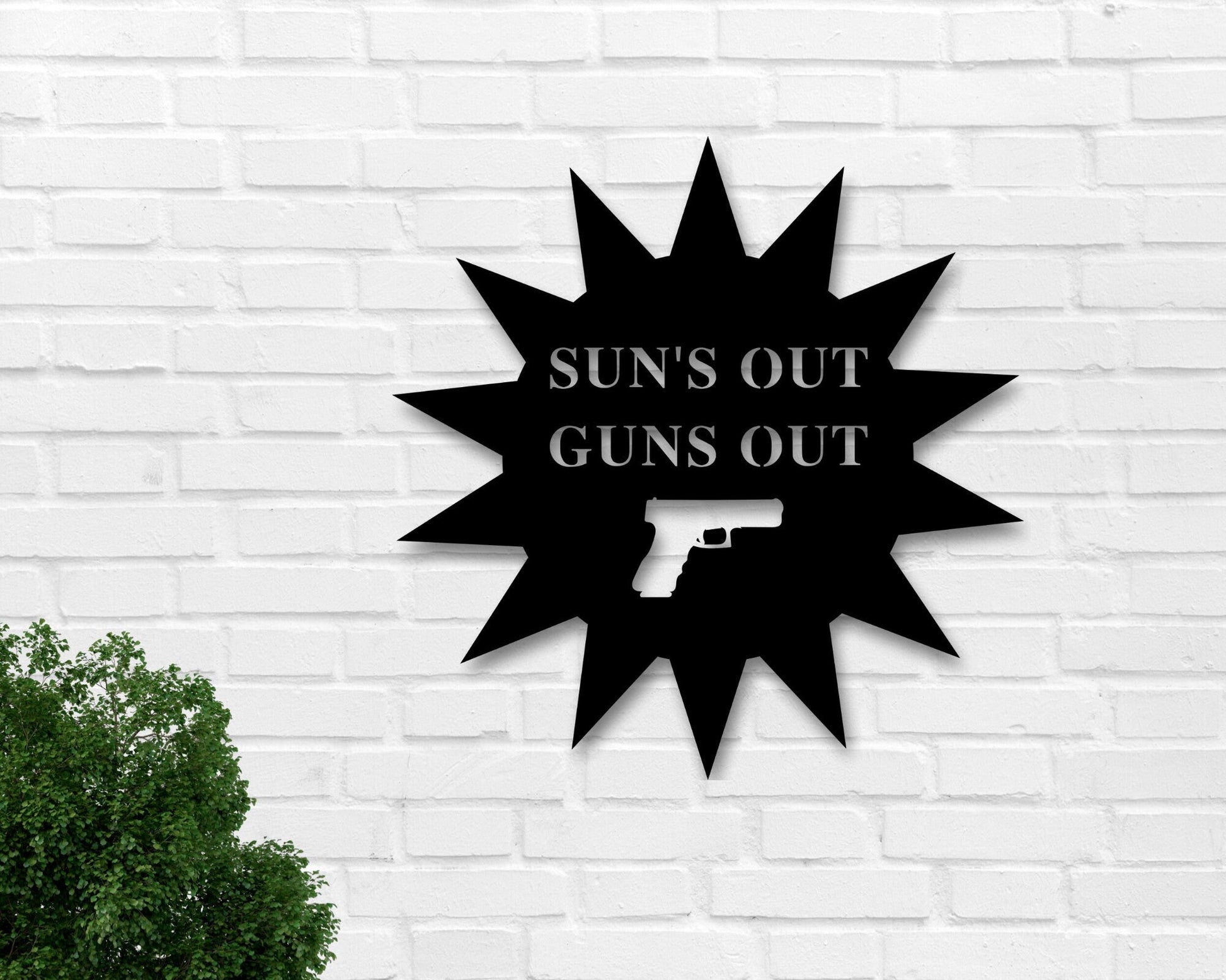 Suns Out Guns Out, Custom sign, custom metal sign, Bro sun sign, workout sign, workout, beach house sign, metal sign, gun sign, custom beach