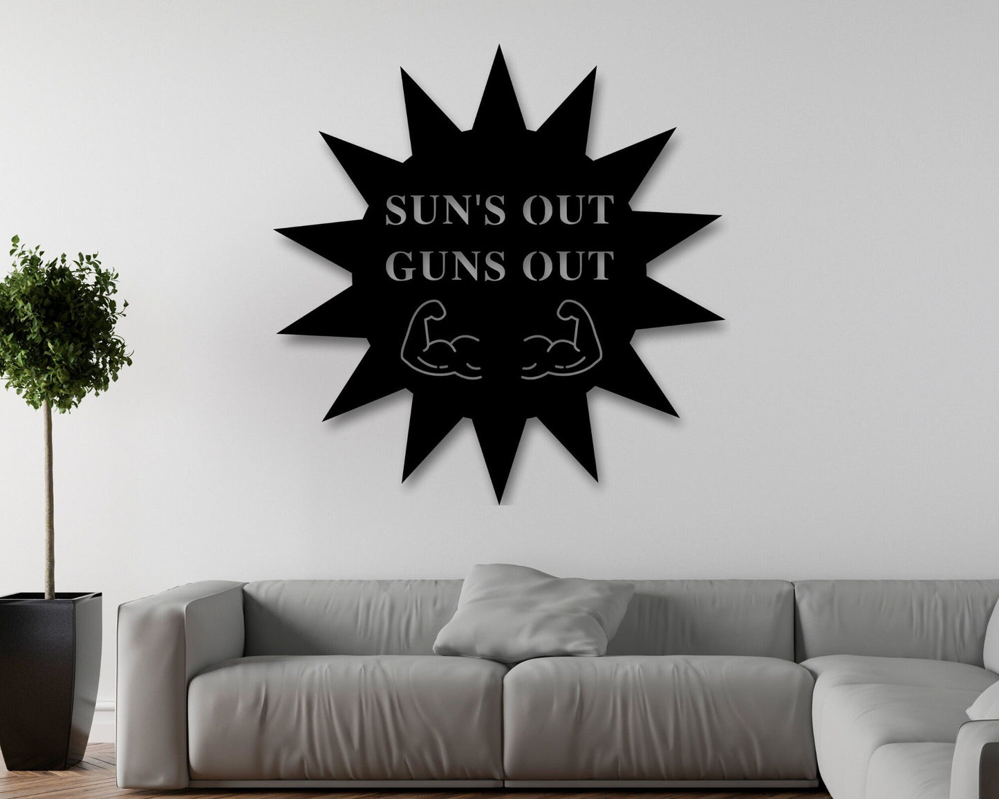 Suns Out Guns Out, Custom sign, custom metal sign, Bro sun sign, workout sign, workout, beach house sign, metal sign, gun sign, custom beach