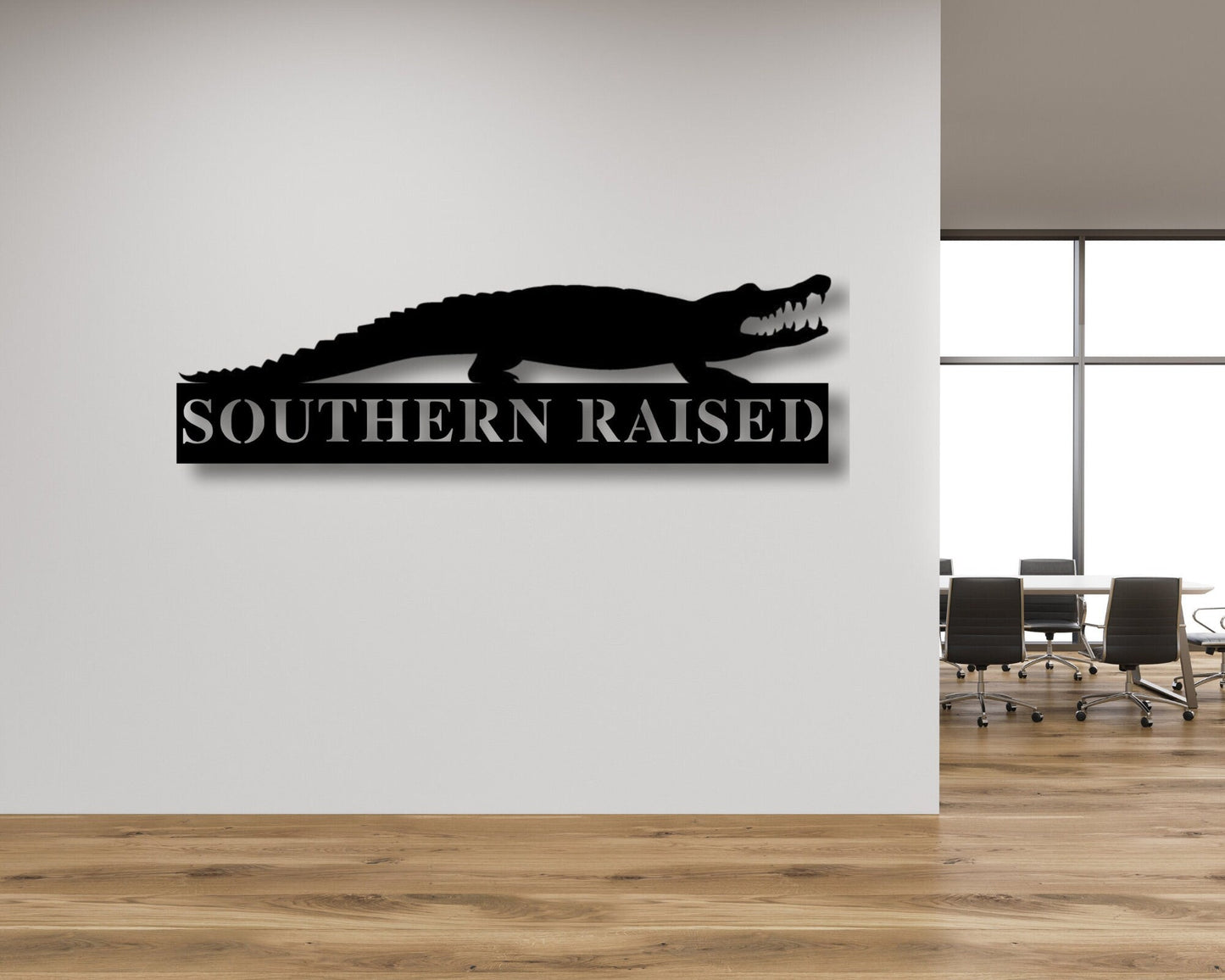 Personalized Metal Sign, Cajun Raised, Southern Raised, Grill Sign, Family name sign, Custom BBQ sign, Custom Grill Sign, Alligator Sign