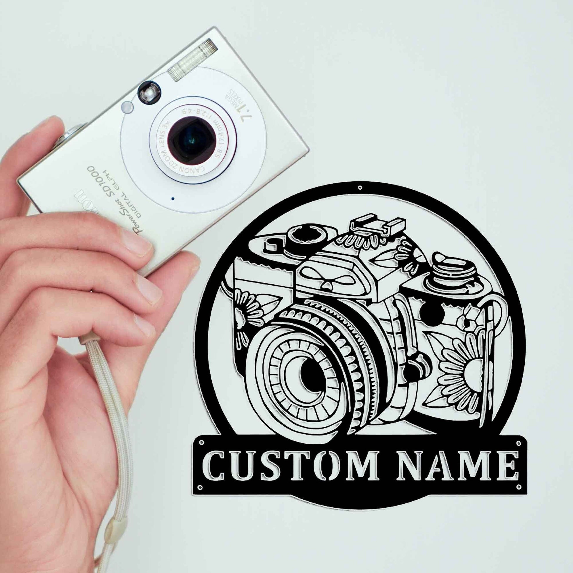 Custom Camera Metal Sign, Camera Wall Decor, Personalized Photography Studio, Unique Photographer Gifts, Camera Metal Decor