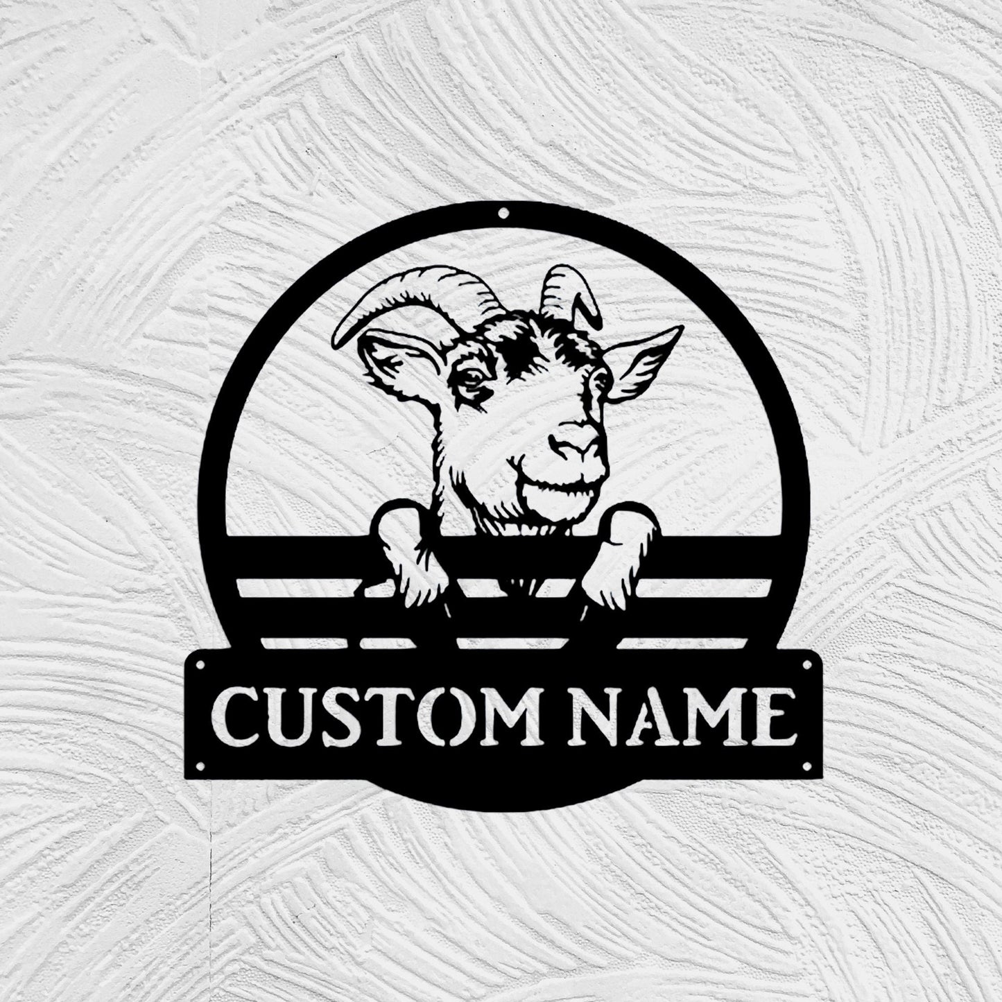 Personalized Goat Metal Wall Sign, Goat Metal Sign, Farm Sign, Farmhouse Metal Sign, Gift for Farmer, Metal Farm Sign