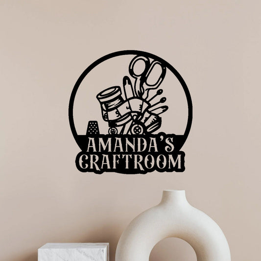 Vintage Quilted Signs, Hand Sewing Signs, Metal Craft Room Signs, Artist Gifts, Sewing Room Decor, Mom Gifts
