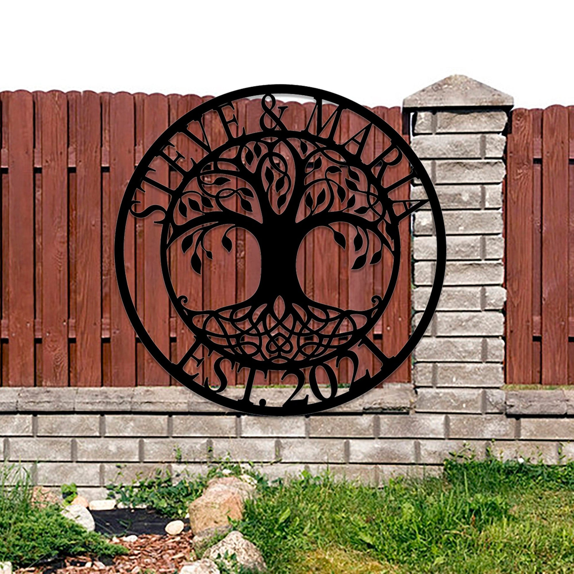 Personalized Tree of Life Wall Art, Custom FamilySign, Housewarming Gift, Anniversary Gift, Living RoomMetal Garden Decor, Outdoor Sign, LED Sign