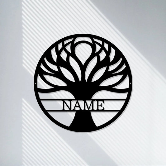 Tree Of Life Personalized Metal Sign/Indoor Outdoor Metal Wall Decor Sign/Custom Family Name Sign/Tree Monogram /Housewarming Gift/LED Sign