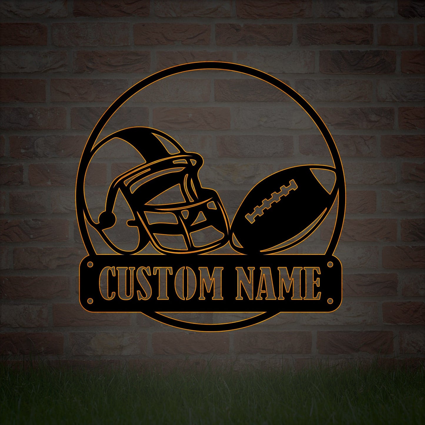 Personalized handmade customFootball Helmet LED Night Light,Kid's Football Decor Lamp,football metal sign,Fathers Day Gift,Wall lamps,Sports