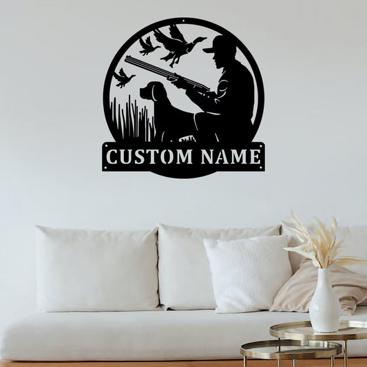 Personalized Duck Hunting Metal Wall Decorations, Bedroom Decorations, Metal Wall Hangings, Decorative Room, Home Decorations