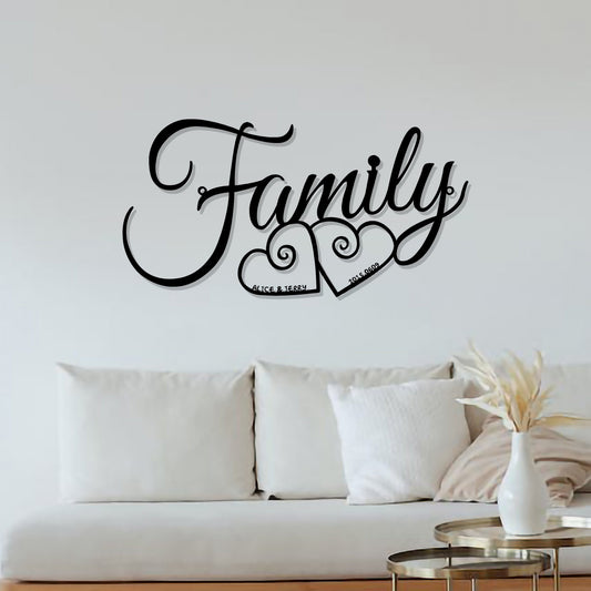Customized Family Wall Sign/Family Wall Decorative Sign/Family Text Wall Art/Valentine's Day Gifts