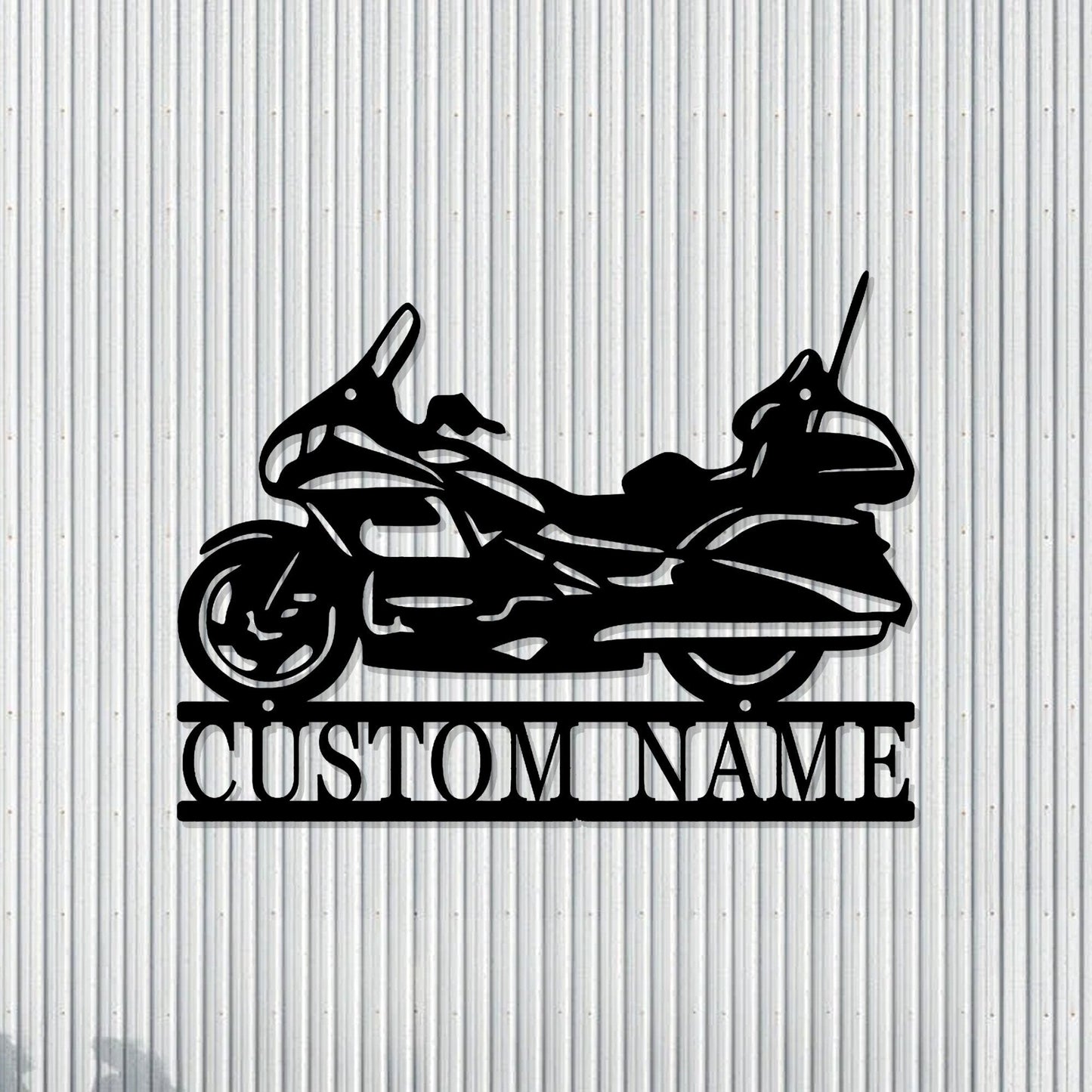 Personalized Motorcycle Metal Wall Art, Customized Metal Name Sign, Gifts for Motorcycle Lovers, Indoor and Outdoor Wall Decor, LED Light Signs