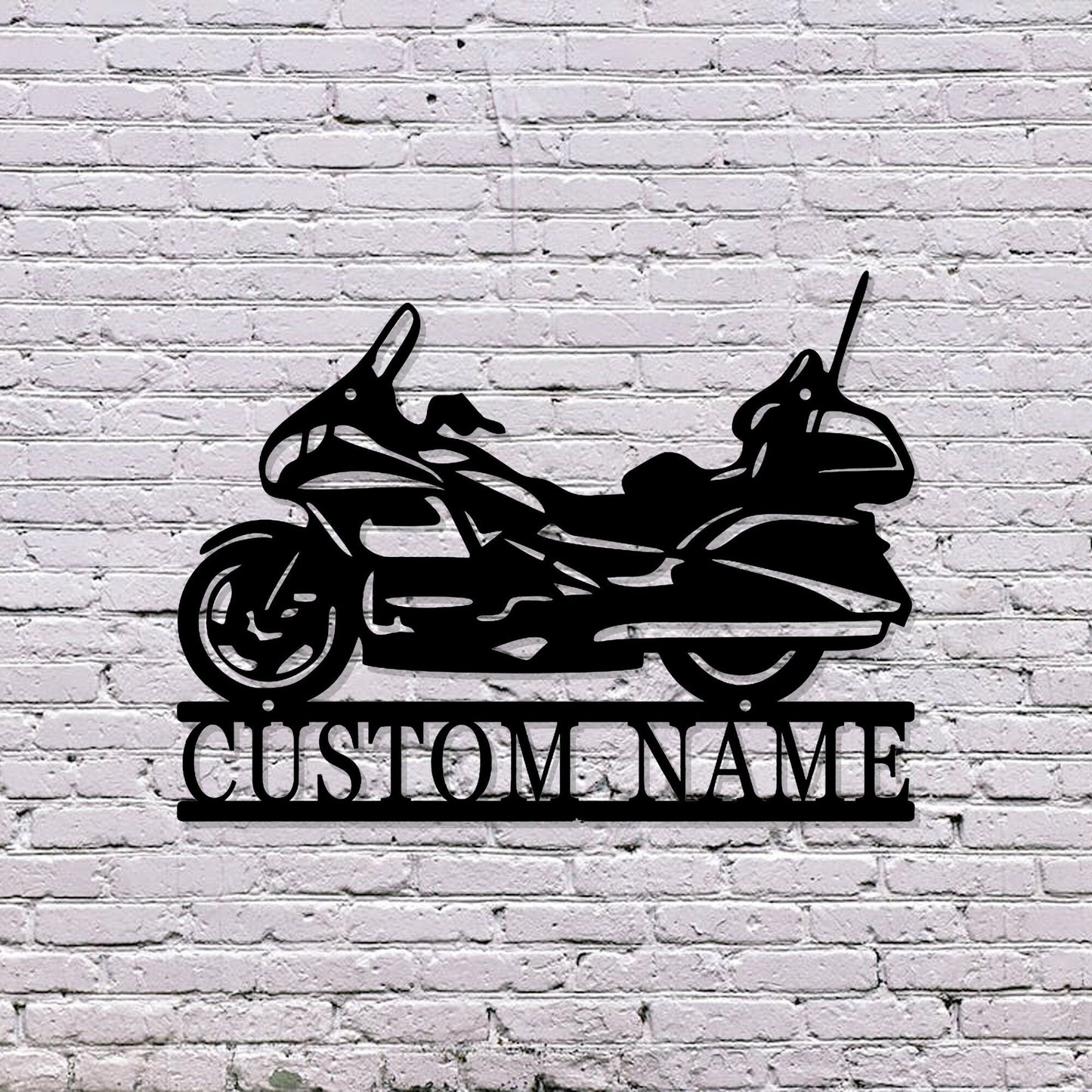 Personalized Motorcycle Metal Wall Art, Customized Metal Name Sign, Gifts for Motorcycle Lovers, Indoor and Outdoor Wall Decor, LED Light Signs