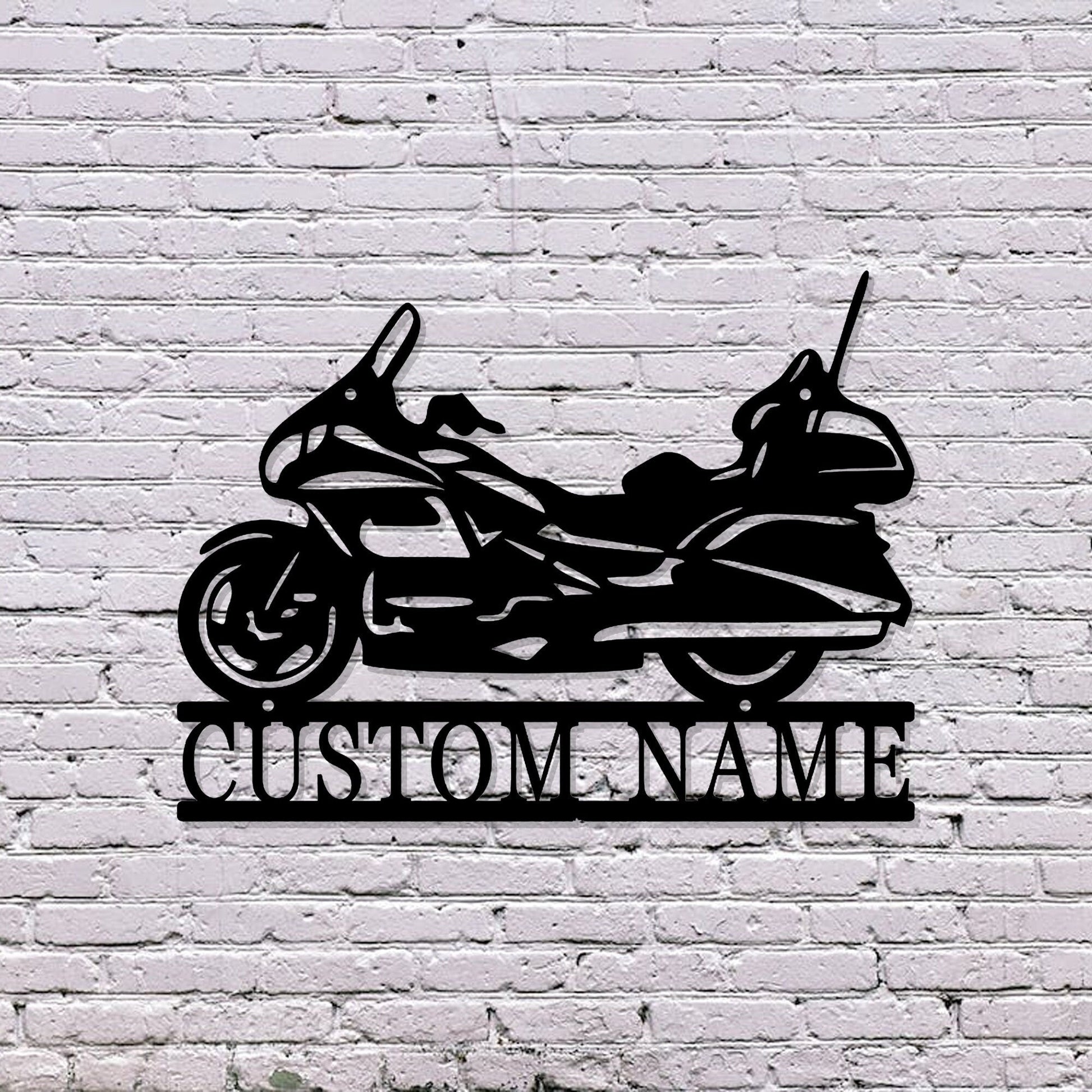 Personalized Motorcycle Metal Wall Art, Customized Metal Name Sign, Gifts for Motorcycle Lovers, Indoor and Outdoor Wall Decor, LED Light Signs