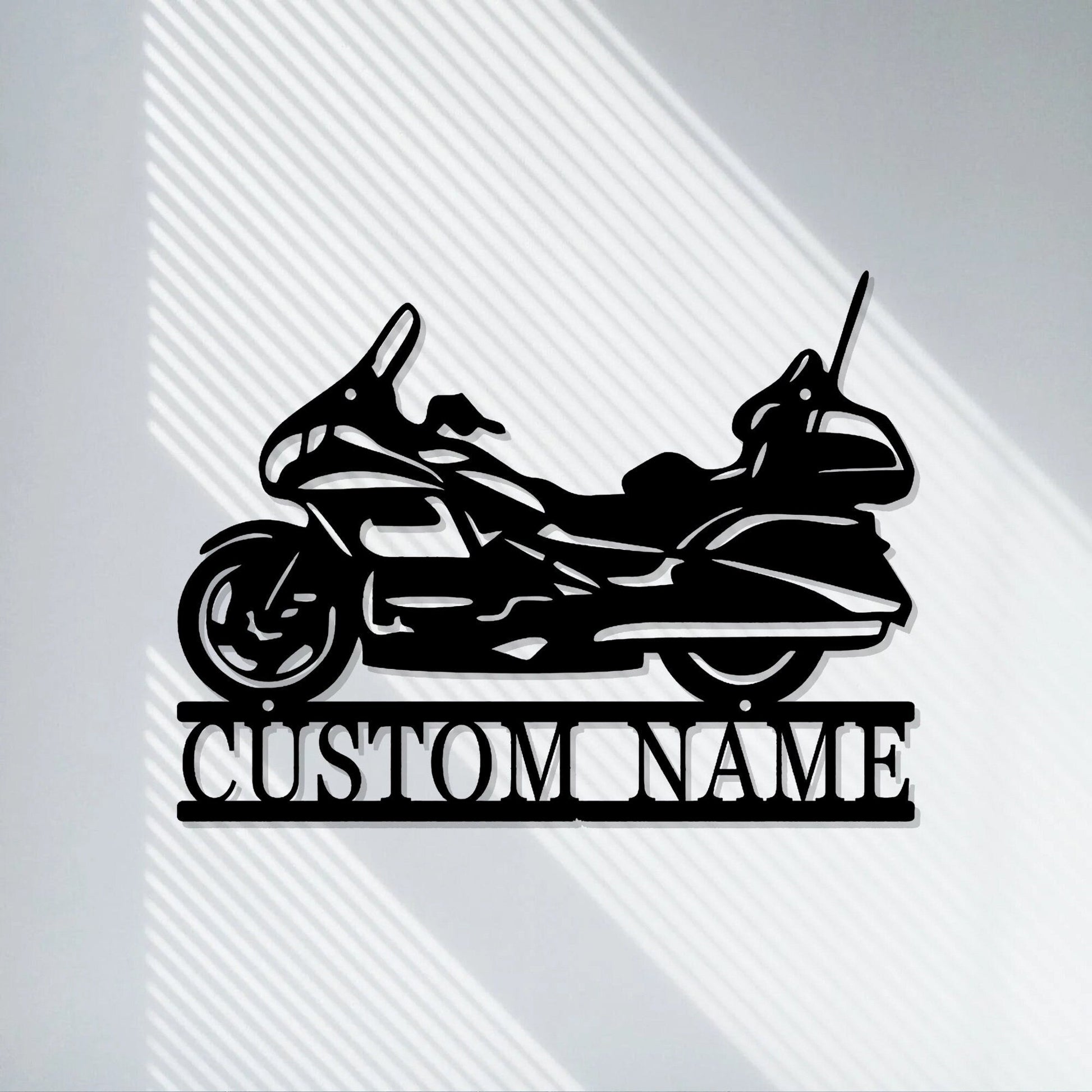 Personalized Motorcycle Metal Wall Art, Customized Metal Name Sign, Gifts for Motorcycle Lovers, Indoor and Outdoor Wall Decor, LED Light Signs