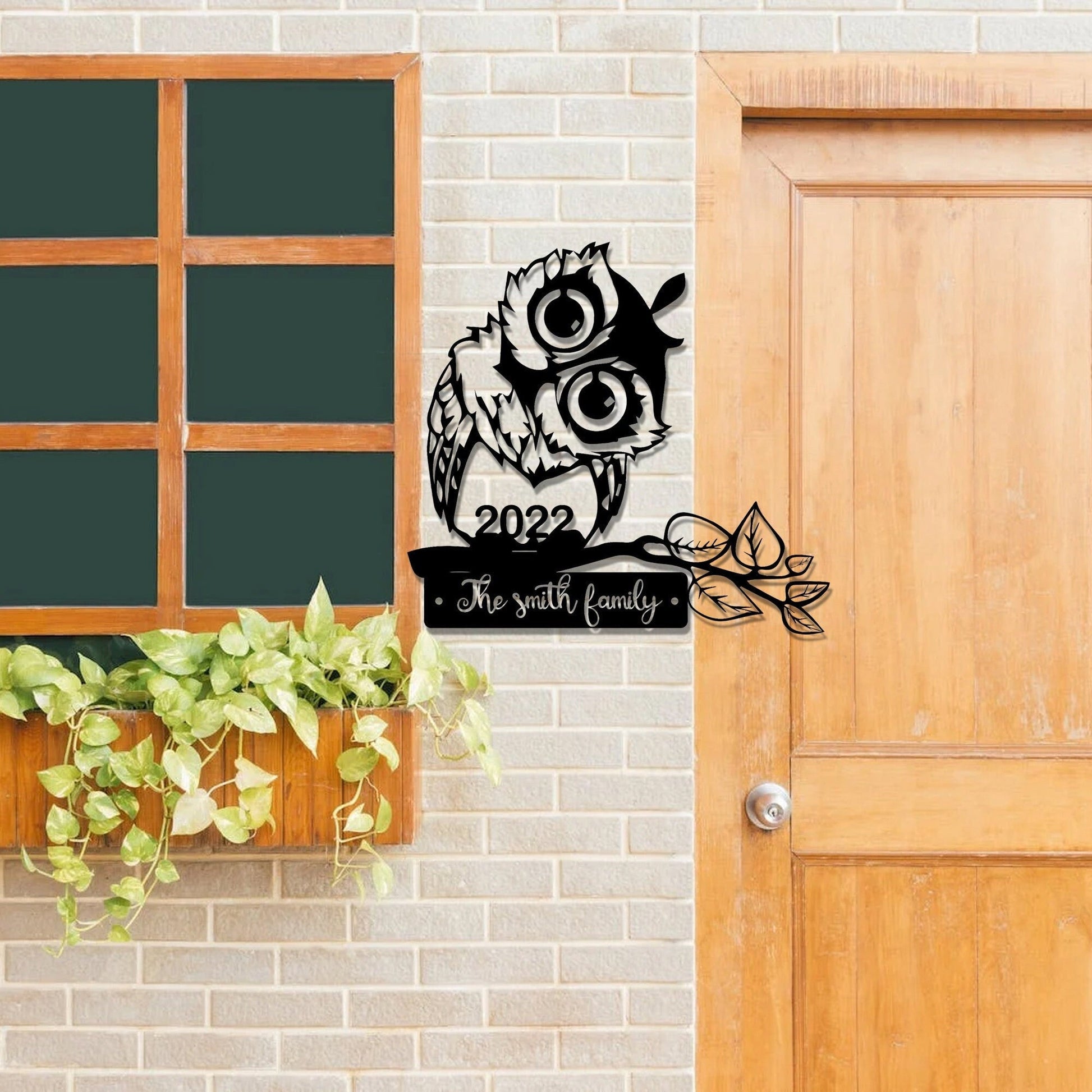 Personalized Owl Metal Sign,Customized Last Name,Family Name Metal Sign With Established Year,Custom Owl Name Metal Sign,outdoor decor