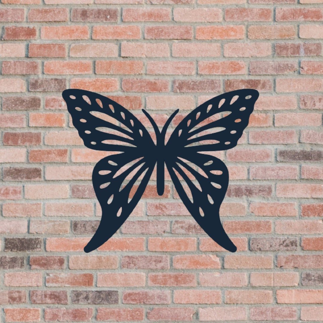 Butterfly Metal Sign, Butterfly Wall Art, Porch Sign, Butterfly Garden Art, Metal Yard Art, Outdoor Metal Sign, Gifts for her, Garden Gift