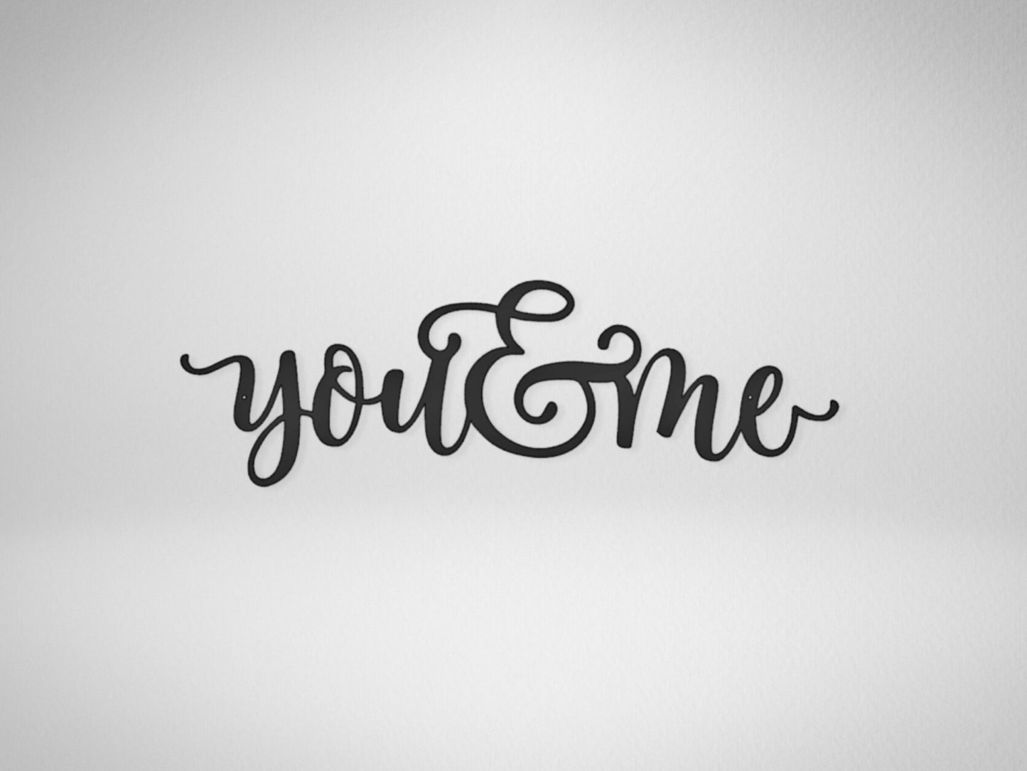 You and Me Metal Sign, You & Me Sign, Bedroom Sign, Bedroom Decor, Wedding Gift, Metal Sign, Metal Words, Over the Bed Sign, Family Sign