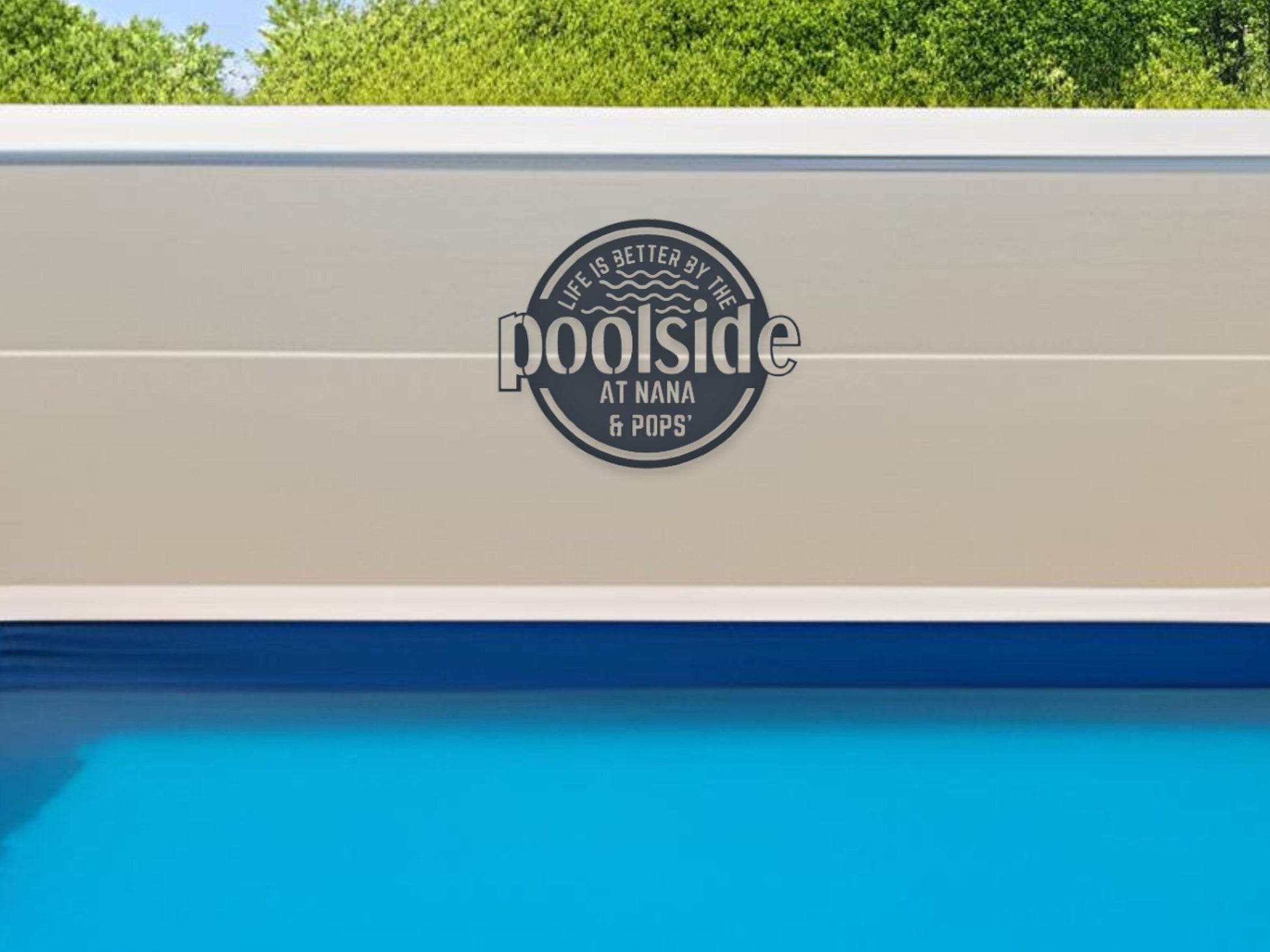 Personalized Pool Sign, Metal Pool Sign, Poolside Sign, Custom Metal Sign, Metal Sign, Custom Pool Sign