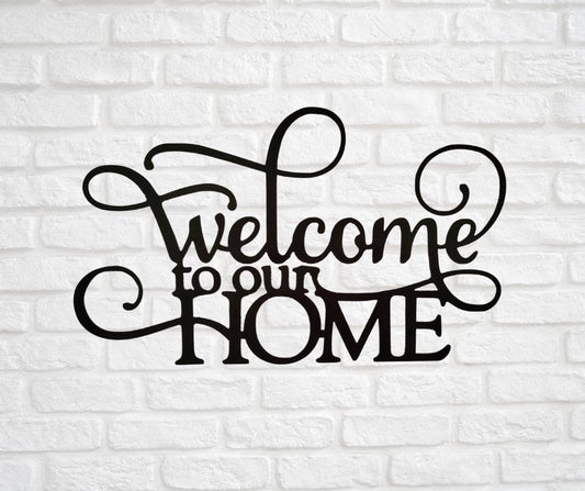 Welcome to our Home sign,Entry Way Decor, Housewarming gift, Closing gift, Welcome Word