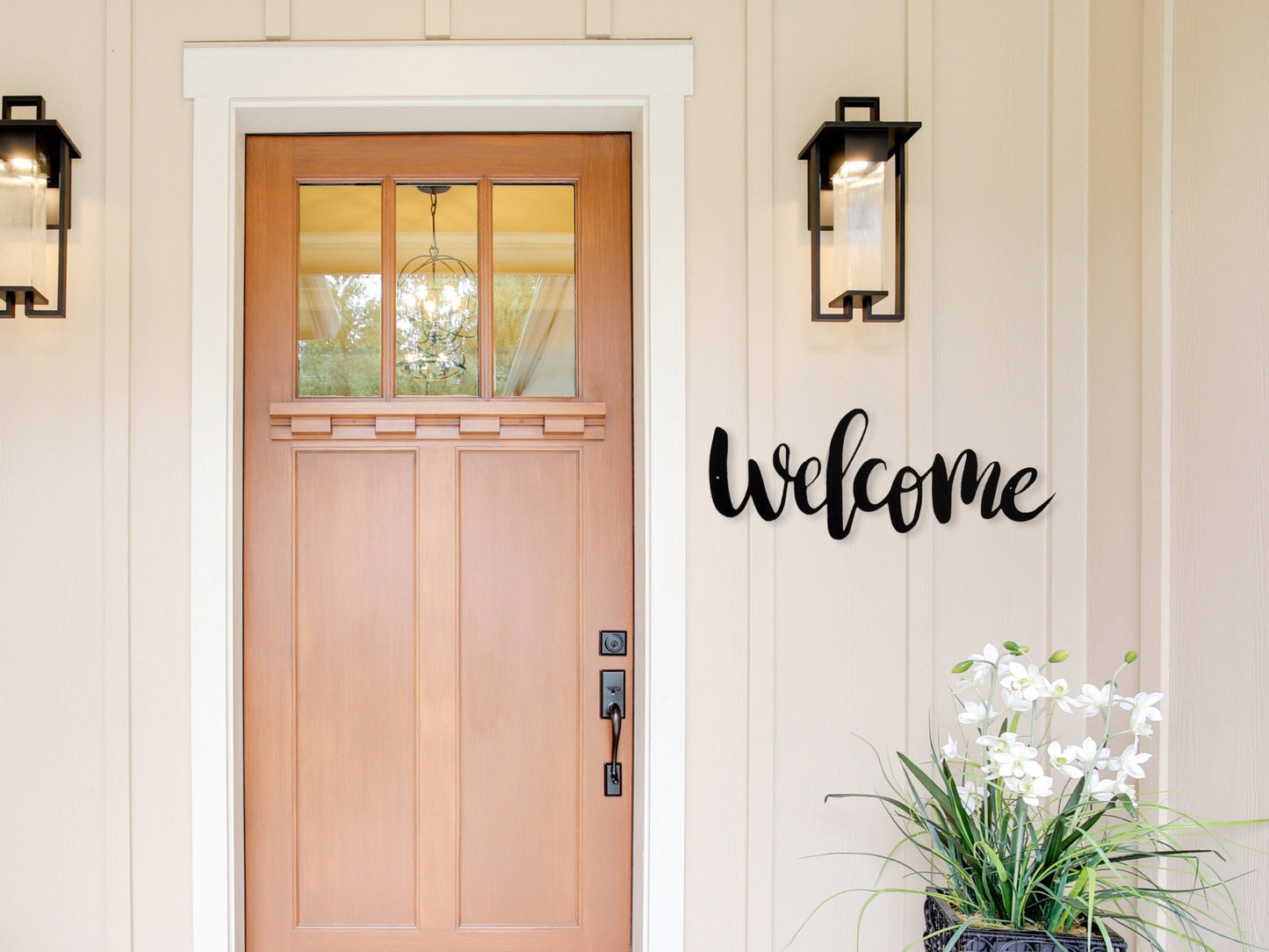 Welcome Metal Sign, Front Door Sign, Porch Sign, Welcome Porch Sign, Metal Wall Art, Entryway Wall Decor, Foyer Decor, Metal Sign