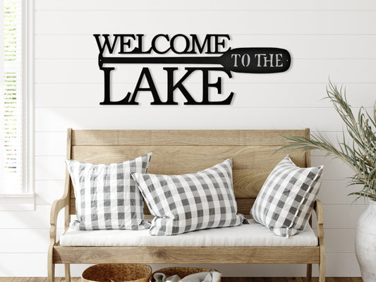 Welcome to the Lake Metal Sign, Metal Lake Sign, Lake House Decor, Lake Sign, Metal Sign, Lakehouse, Lake Decor, Outdoor Metal Sign, Lake