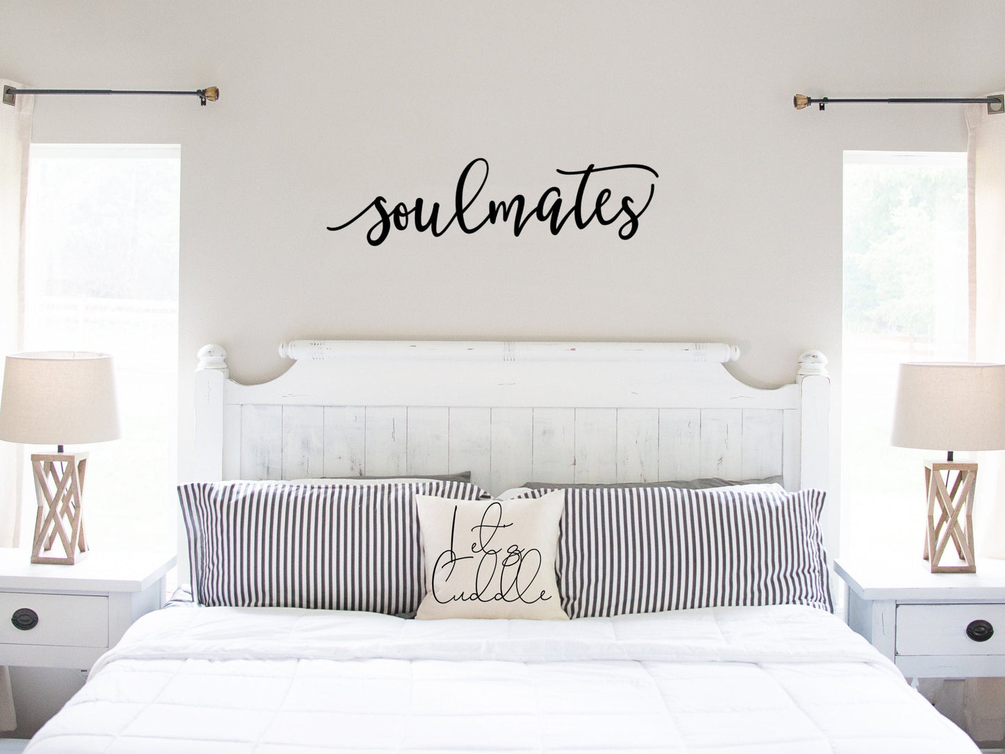 Soulmates Metal Sign, Soulmate Wall Decor, Master Bedroom Decor, Bedroom Wall Decor, Above the Bed Sign, Wedding Gift, Metal Sign