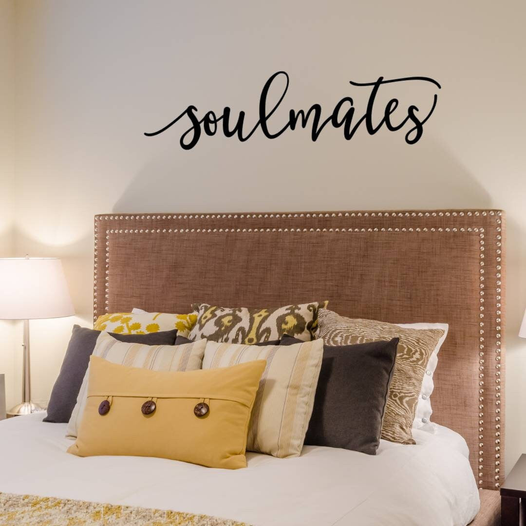 Soulmates Metal Sign, Soulmate Wall Decor, Master Bedroom Decor, Bedroom Wall Decor, Above the Bed Sign, Wedding Gift, Metal Sign