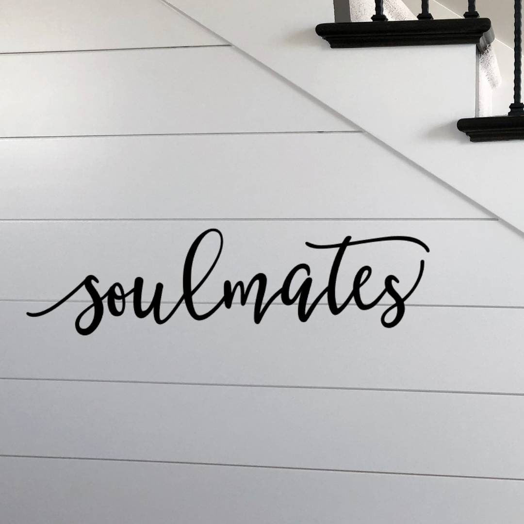 Soulmates Metal Sign, Soulmate Wall Decor, Master Bedroom Decor, Bedroom Wall Decor, Above the Bed Sign, Wedding Gift, Metal Sign