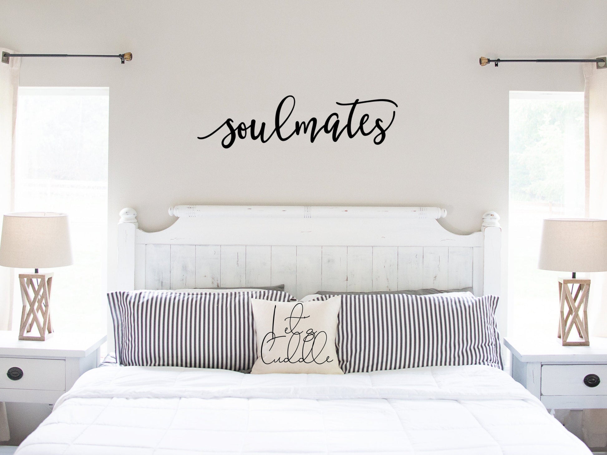 Soulmates Metal Sign, Soulmate Wall Decor, Master Bedroom Decor, Bedroom Wall Decor, Above the Bed Sign, Wedding Gift, Metal Sign