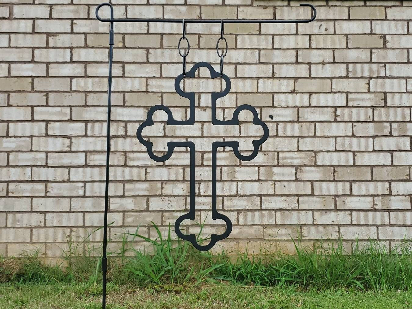 Cross Metal Garden Flag, Cross Garden Flag, Metal Garden Flag, Garden Flag, Cross Decor, Yard Art, Metal Sign, Garden Decor, Yard Sign