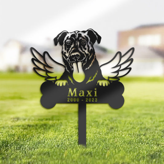 Personalized Mountain Cur Dog Memorial Stake, Metal Stake, Sympathy Sign, Pet Grave Marker, Remembrance Stake