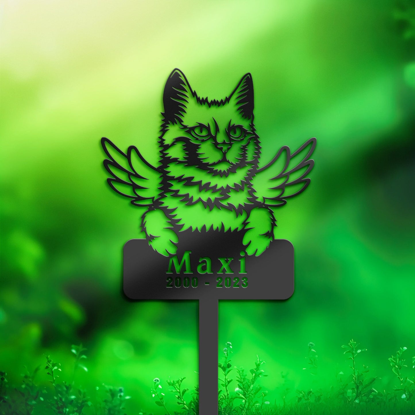 Personalized Turkis Angora Cat Memorial Stake, Metal Stake, Sympathy Sign, Pet Grave Marker, Remembrance Stake