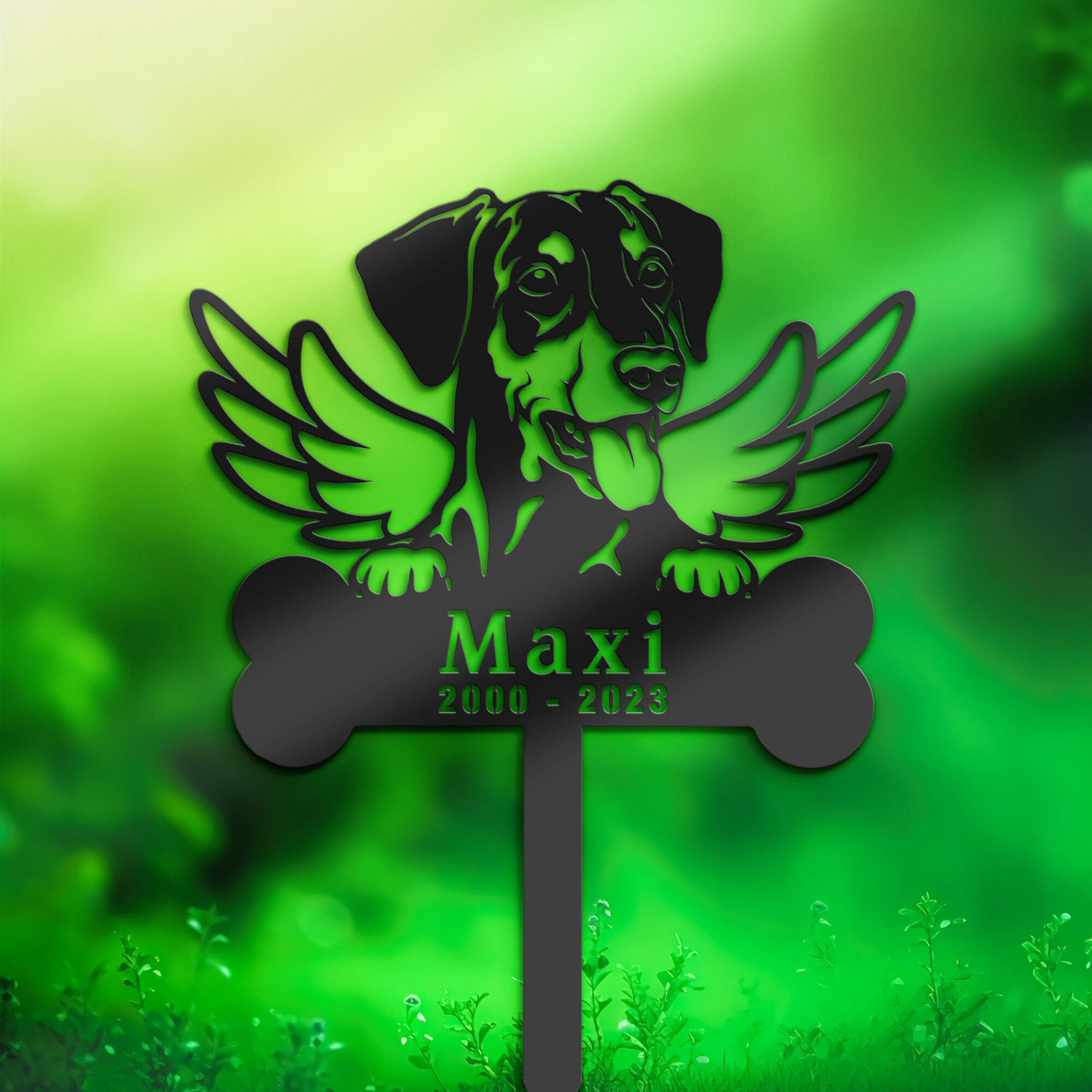 Personalized German Pinscher Dog Memorial Stake, Metal Stake, Sympathy Sign, Pet Grave Marker, Remembrance Stake