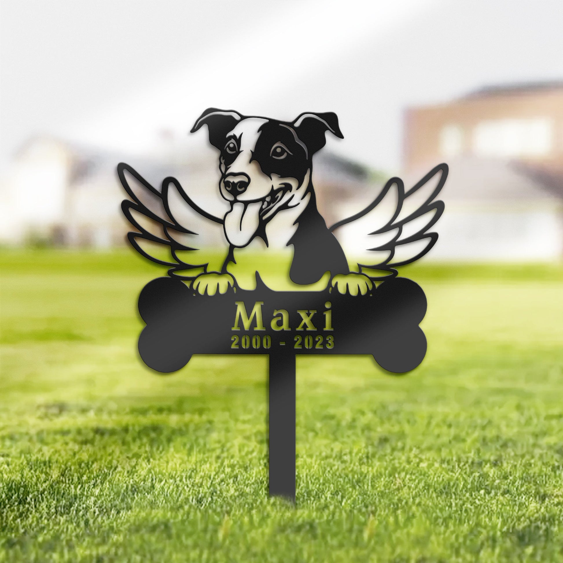 Personalized Jack Russell Terrier Dog Memorial Stake, Metal Stake, Sympathy Sign, Pet Grave Marker, Remembrance Stake