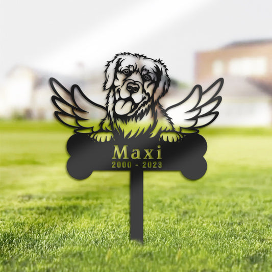 Personalized Golden retriever Dog Memorial Stake, Metal Stake, Sympathy Sign, Pet Grave Marker, Remembrance Stake