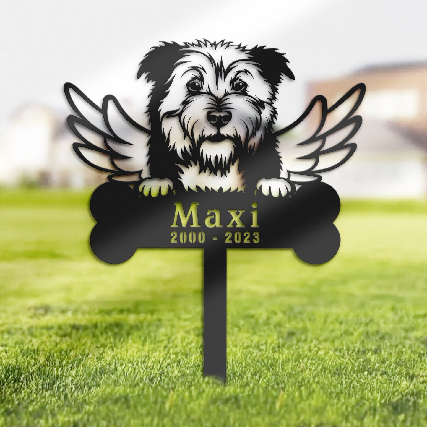 Personalized Glen of Imaal terrier Dog Memorial Stake, Metal Stake, Sympathy Sign, Pet Grave Marker, Remembrance Stake