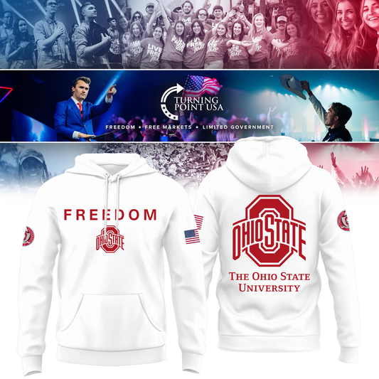 Ohio State Buckeyes x Turning Point USA Hoodie - Buckeyes Freedom Shirt Exclusive Design & 100% Cotton Fabric