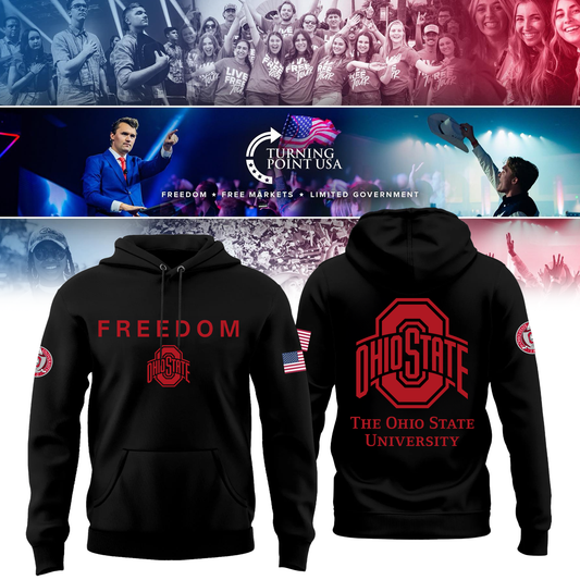 Ohio State Buckeyes x Turning Point USA Hoodie - Buckeyes Freedom Shirt Exclusive Design & 100% Cotton Fabric