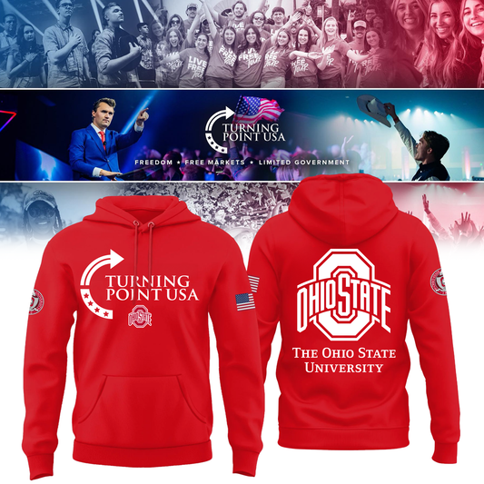 Ohio State Buckeyes x Turning Point USA Hoodie - Buckeyes Freedom Shirt Exclusive Design & 100% Cotton Fabric