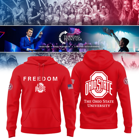 Ohio State Buckeyes x Turning Point USA Hoodie - Buckeyes Freedom Shirt Exclusive Design & 100% Cotton Fabric