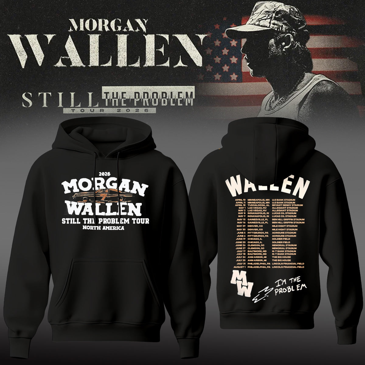 _Morgan Wallen Still The Problem Tour 2026 Hoodie
