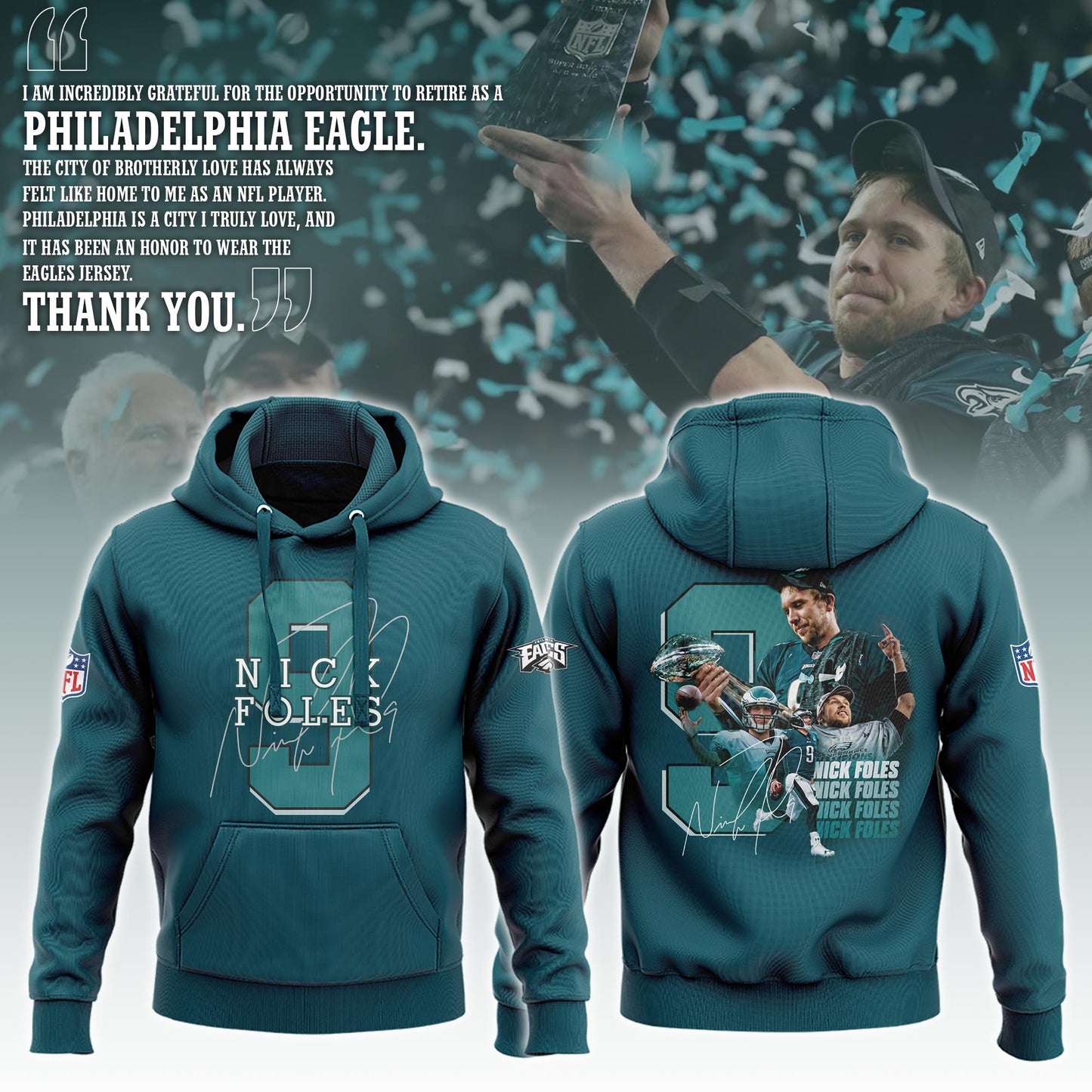 Philadelphia Eagles Shirt For Fans - Philadelphia Eagles Nick Foles Shirt - Nick Foles 9 Shirt