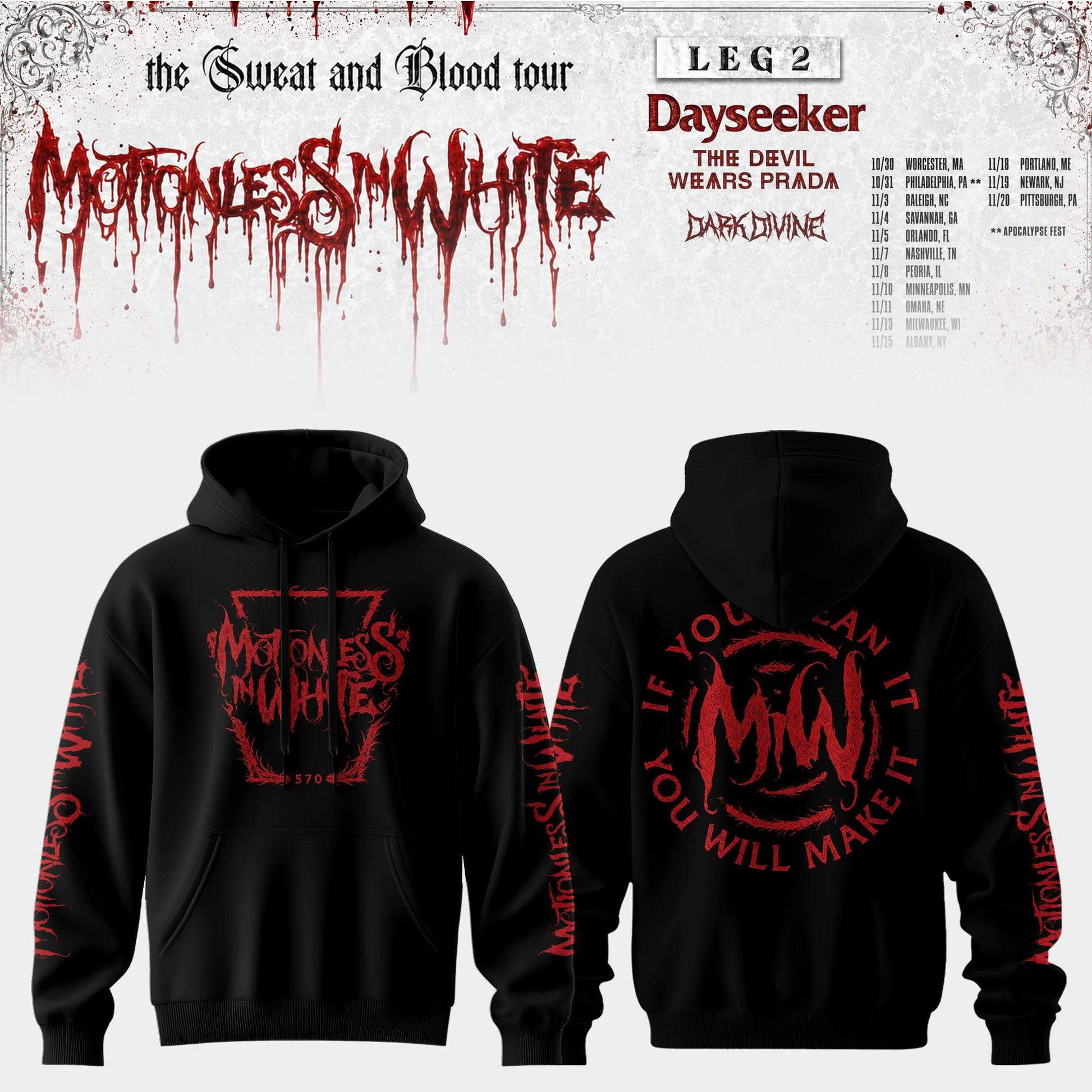 Sweat and Blood Tour Hoodie Edition 2026