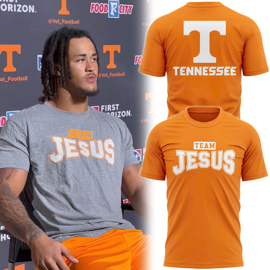 Tennessee Football Team Jesus Orange T-shirt