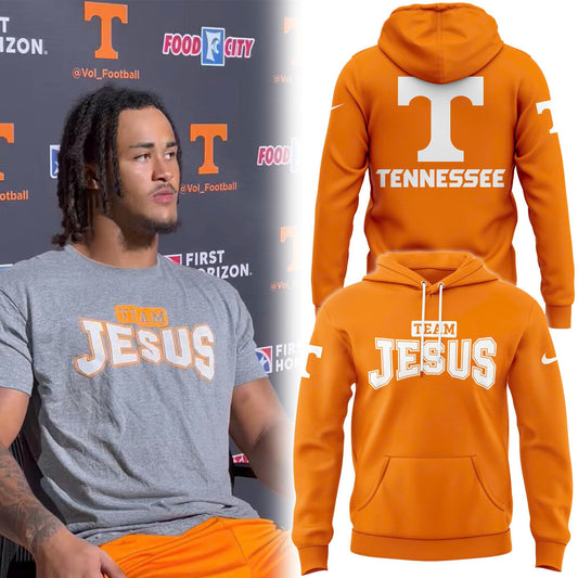 Tennessee Football Team Jesus Orange Hoodie