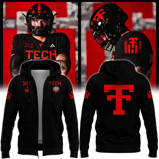 Special New The 100th Anniversary Ŧhrowbacks Texas Tech Zip Hoodie